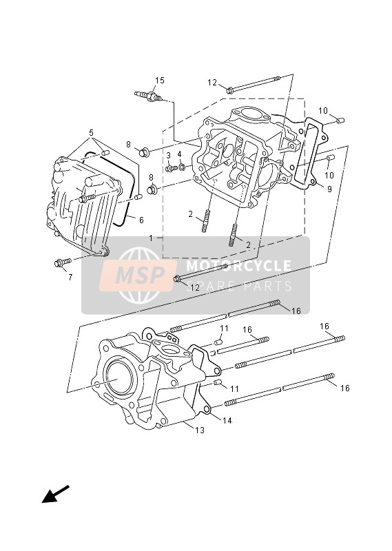 Yamaha YN50F 2013 Cylinder Head for a 2013 Yamaha YN50F